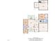 Floor plan showing layout of the first and second floors with dimensions of rooms and total square footage at 34 Triton Ct, Clayton, NC 27520