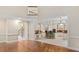 Spacious living room offers hardwood floors and an open flow to the kitchen at 405 Silver Creek Trl, Chapel Hill, NC 27514