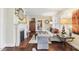 Stylish living room with hardwood floors, fireplace, and comfortable seating, perfect for entertaining guests at 411 Circle Dr, Burlington, NC 27215