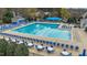 Resort-style community pool with ample seating, providing a perfect spot for relaxation and recreation at 556 Village Loop Dr, Apex, NC 27502