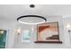 Contemporary dining room with decorative lighting and modern artwork at 604 Edmund St, Raleigh, NC 27604