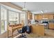 Bright kitchen featuring a breakfast bar, workspace and a window for natural light at 605 Wyndham Dr, Fuquay Varina, NC 27526