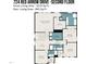 Second floor floorplan featuring four bedrooms, three baths, loft, and laundry room at 724 Red Arrow Dr, Knightdale, NC 27545