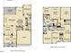 Detailed architectural floor plan showcasing the layout of the main and upper levels of the home at 800 Emerald Bay Cir, Raleigh, NC 27610