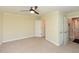 Spacious bedroom features neutral color walls and carpeted floor at 114 Twin Springs Ln, Angier, NC 27501