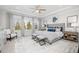 Bright and airy main bedroom with large windows and refined decor at 1515 Spring Overlook Ln, Hillsborough, NC 27278