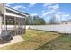 Spacious backyard with a privacy fence and screened in porch area at 19 Tobenton Ct, Clayton, NC 27520