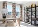 Office featuring a spacious desk, shelving, and plenty of natural light at 2011 Trident Maple Ln, Chapel Hill, NC 27517