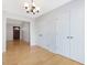 Welcoming entryway with hardwood floors and ample closet space for a tidy home at 204 Sugarland Dr, Apex, NC 27502