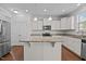 Well-appointed kitchen with white cabinetry, granite counters, stainless appliances, and a functional island at 3541 Fairstone Rd, Wake Forest, NC 27587