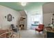 Charming bedroom with vaulted ceilings, window seat, and decorative accents at 3655 Pleasants Ridge Dr, Wake Forest, NC 27587