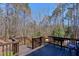 Relaxing deck with wooded views providing a tranquil outdoor space at 3655 Pleasants Ridge Dr, Wake Forest, NC 27587