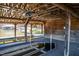 Interior view of a well-maintained boathouse, with lift, offering direct water access and shelter at 48 Blue Heron Ln, Roxboro, NC 27574