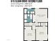 Second floor plan of 615 Sloan Drive showing layout of bedrooms, bathrooms, and hall spaces at 615 Sloan Dr, Cary, NC 27511
