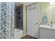 Bathroom featuring tub, shower, vanity, and modern fixtures at 6160 Virgilina Rd, Roxboro, NC 27574