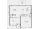 Layout of the main level showing the gathering room, kitchen, dining area, flex space, and two-car garage at 622 Contento Ct, Sanford, NC 27330