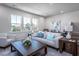 Inviting living room with a comfortable sofa, natural lighting, and stylish decor at 802 Hillfarm Dr, Wake Forest, NC 27587