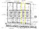 Detailed site plan showcasing lot dimensions and the layout of Buckingham-B townhomes at 10014 Secluded Garden Drive Rd # 185, Apex, NC 27523