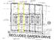 Detailed site plan highlighting lot dimensions and property layout for prospective buyers at 10018 Secluded Garden Drive Rd # 187, Apex, NC 27523
