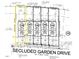 Community map showing lot layout and proximity to Secluded Garden Drive, highlighting the Buckingham floor plan and drainage easements at 10020 Secluded Garden Drive Rd # 188, Apex, NC 27523