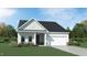 Charming single-story home with stone accents, attached garage and manicured lawn at 1502 Red Roses Ave, Durham, NC 27703