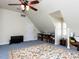Bedroom features a ceiling fan, carpet, and furnishings at 3005 Woodgreen Dr, Raleigh, NC 27607