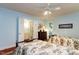 Bedroom showcasing two beds, light blue walls, and a view to a bathroom at 3005 Woodgreen Dr, Raleigh, NC 27607