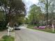 Serene street view showcasing lush landscaping, flowering shrubs, and well-spaced homes in a quiet neighborhood at 3005 Woodgreen Dr, Raleigh, NC 27607