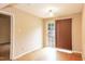 Bright bedroom with wood floors and sliding glass doors that open to the outdoors at 3323 Nantuckett Ave, Durham, NC 27703