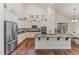 Gourmet kitchen with stainless steel appliances, granite countertops, and custom cabinetry at 580 Long View Dr, Youngsville, NC 27596