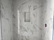 Modern shower featuring elegant marble-like tiling and a built-in niche at 704 Compeer Way # 28, Rolesville, NC 27571