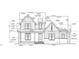 Detailed architectural rendering of a two-story home with siding, brick, and shingles at 829 Chapel Ridge Dr, Pittsboro, NC 27312