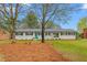 Charming single-story home featuring a well-manicured lawn, classic black shutters, and an inviting turquoise front door at 928 Hanford Rd, Graham, NC 27253