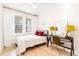 Cozy bedroom with hardwood floors and desk at 100 High Ridge Ln, Pittsboro, NC 27312