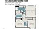 Second floor layout featuring a primary bedroom, two additional bedrooms, laundry, and primary bath at 101 Lager Ln, Garner, NC 27529