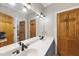 Bathroom with double vanity, modern fixtures, and ample counter space; offering both style and functionality at 104 Sierra Dr, Chapel Hill, NC 27514