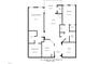 This is a floor plan featuring two bedrooms, two bathrooms, and a balcony at 10411 Rosegate Ct # 304, Raleigh, NC 27617