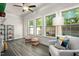 Inviting seating area with three large windows letting in plenty of light at 1053 Beechcraft Dr # 124, Mebane, NC 27302