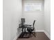 Home office setup with desk, chair, and computer for remote work at 109 Belle Plain Dr, Morrisville, NC 27560