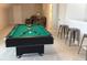 Spacious game room with a pool table, bar stools, and an inviting atmosphere at 149 Steep Rock Dr, Willow Springs, NC 27592