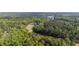 Aerial view featuring a golf course, pond, and lush trees at 1801 Irish Blvd, Sanford, NC 27332