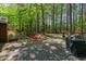 Secluded backyard area featuring a grill, landscaping, and gravel ground cover at 1801 Irish Blvd, Sanford, NC 27332