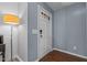 Inviting entryway with a view of the wood flooring and natural lighting at 1801 Irish Blvd, Sanford, NC 27332