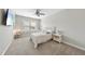 A cute bedroom featuring a decorative hanging chair and stylish furniture at 1916 Edens Ridge Ave, Wake Forest, NC 27587