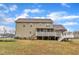Large backyard featuring multi-level wood decks, perfect for outdoor entertaining at 250 Spring View Ln, Pittsboro, NC 27312