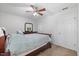Bedroom featuring light colored walls and ceiling fan at 304 22Nd St, Butner, NC 27509