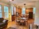Large kitchen with custom cabinetry, stainless steel appliances and breakfast nook area at 309 College St, Oxford, NC 27565