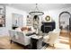 Bright living room with fireplace and hardwood floors at 336 Timberline Dr, Pittsboro, NC 27312