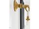 Close up of a hand-shaped wall sconce with hanging lightbulb and artistic detail at 336 Timberline Dr, Pittsboro, NC 27312