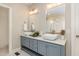 Stylish bathroom featuring double sinks, modern fixtures, and a bright, inviting atmosphere at 442 Hunters Pointe Rd, Nashville, NC 27856